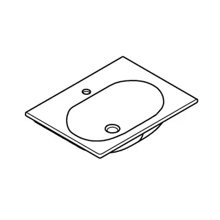 GROHE Möbelwaschtisch Essence Keramik 39568 600x460 mm PureGuard alpinweiß – Bild 3