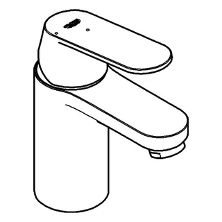 GROHE EH-Waschtisch-Batterie Eurosmart C 23927 S-Size MST kalt Push-open Abl.grt. chrom – Bild 4