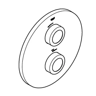 GROHE Rosette 49013 für Grohtherm Special chrom – Bild 3