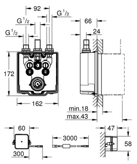 GROHE UP-Einbaukasten Eurosmart CE 36459 thermostatische Mischung für 36456 – Bild 5