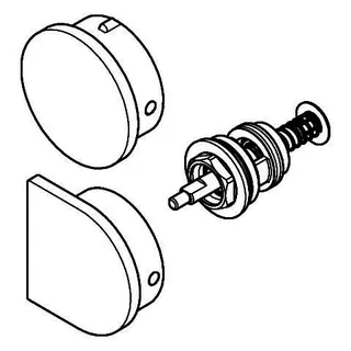 GROHE Umstellung 48451 für EHM Wanne Wand-/Bodenmontage hard graphite geb. – Bild 3