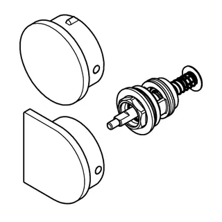 GROHE Umstellung 48451 für EHM Wanne Wand-/Bodenmontage hard graphite geb. – Bild 4