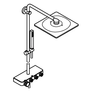 GROHE Duschsystem Euphoria SmartControl 310 Cube Duo 26508 THM cool sunrise geb. – Bild 3