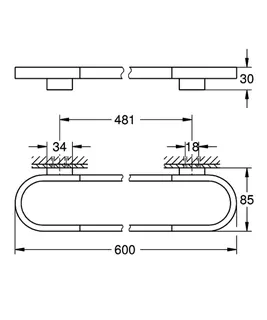GROHE Badetuchhalter/Halter Selection 41056 600mm supersteel – Bild 5