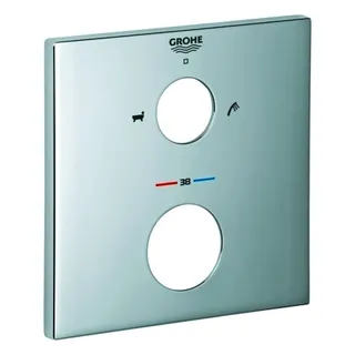 GROHE Rosette 49103 eckig für THM-Fertigmontagesets chrom