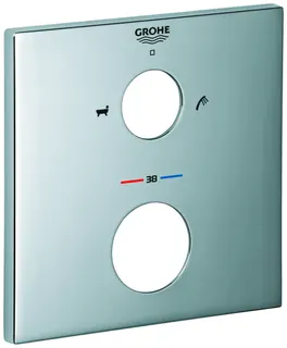 GROHE Rosette 49103 eckig für THM-Fertigmontagesets chrom – Bild 2