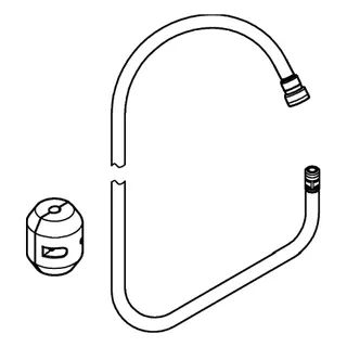 GROHE Brauseschlauch 48472 für SPT-Batterien chrom – Bild 3