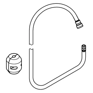 GROHE Brauseschlauch 48472 für SPT-Batterien chrom – Bild 4
