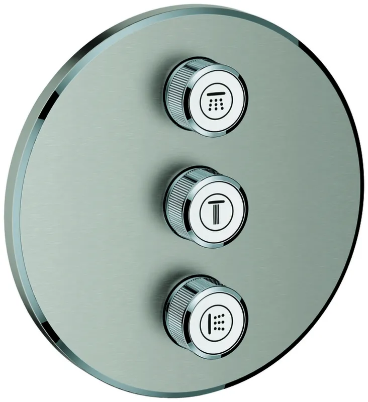 GROHE 3-fach UP-Ventil Grohtherm Smart Control 29122 FMS rund supersteel
