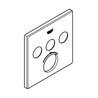 GROHE Rosette 49042 für SmartControl UP-THM eckig mit 3 ASV supersteel – Bild 3