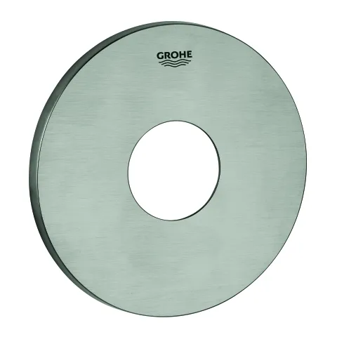 GROHE Rosette 48428 rund für EHM-Fertigmontagesets supersteel