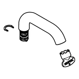 GROHE Rohrauslauf 13373 für Essence EH-Waschtischbatterie M-size supersteel – Bild 4