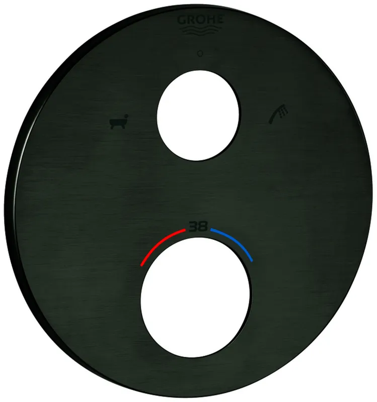 GROHE Rosette 49075 rund für THM-FMS hard graphite gebürstet