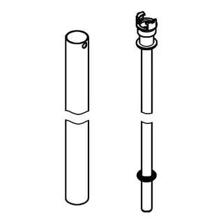 GROHE Ersatzrohr 48514 für Duschsysteme 15cm länger als Originalrohr chrom – Bild 4