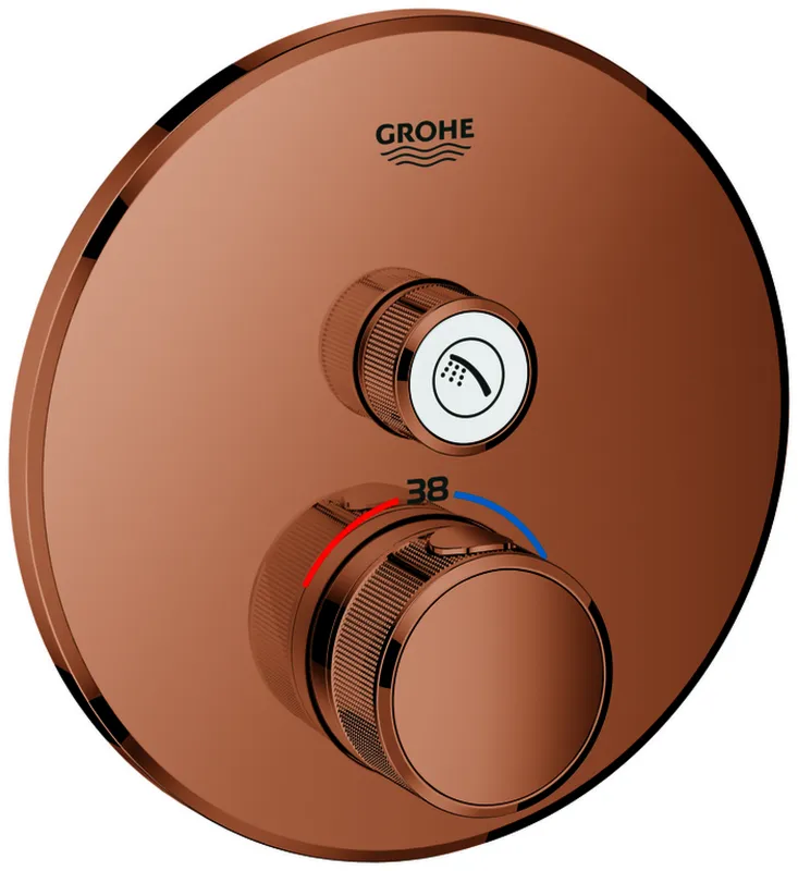 GROHE Thermostat Grohtherm SmartControl 29118 FMS rund 1 ASV warm sunset