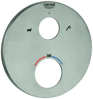 GROHE Rosette 49075 rund für THM-Fertigmontagesets supersteel