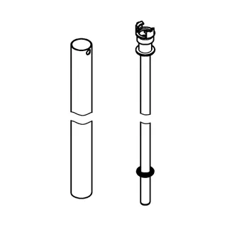GROHE Ersatzrohr 48515 für Duschsysteme 15cm kürzer als Originalrohr chrom – Bild 4