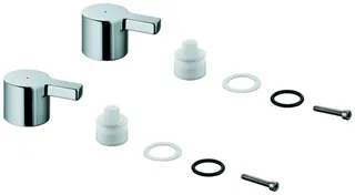 GROHE Griffpaar 48316 Markierung blau/rot für Lineare chrom – Bild 2