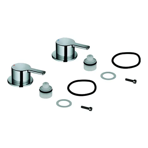 GROHE Griffpaar 48357 Markierung blau/rot für Lineare chrom