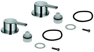 GROHE Griffpaar 48357 Markierung blau/rot für Lineare chrom – Bild 2