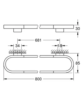 GROHE Badetuchhalter Selection 41058 800mm nickel – Bild 5
