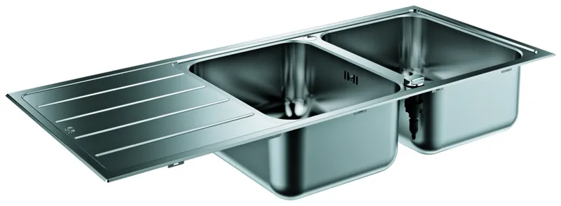 GROHE Edelstahlspüle K500 31588_1 2 Becken/Abtropffläche 1160x500 mm