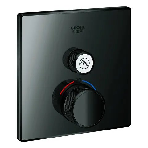 GROHE Thermostat Grohtherm SmartControl 29123 eckig FMS ein ASV hard graphite