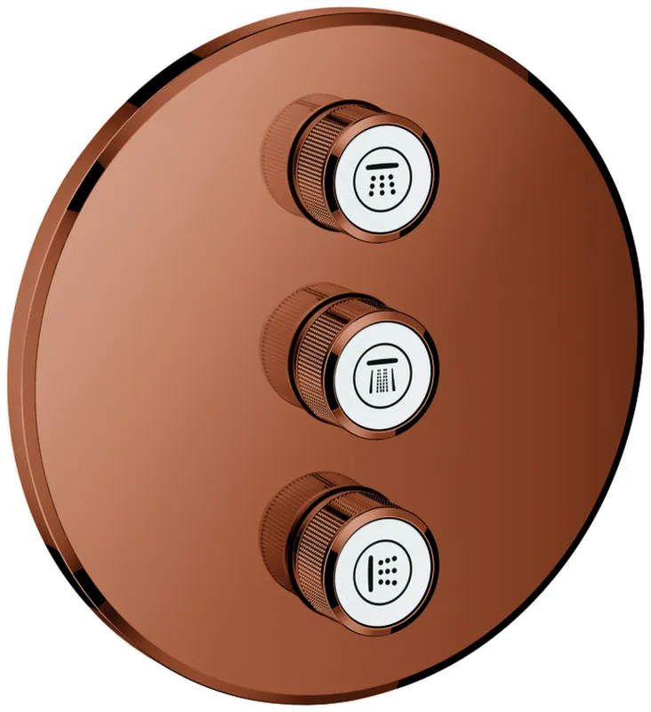 GROHE 3-fach UP-Ventil Grohtherm Smart Control 29122 FMS rund warm sunset