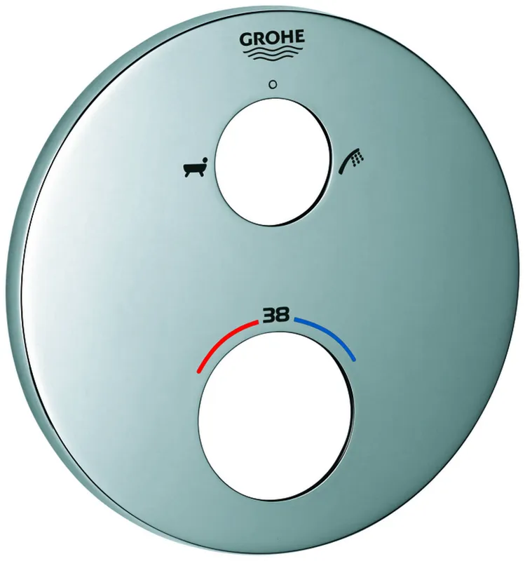 GROHE Rosette 49075 rund für Thermostat-Fertigmontagesets chrom