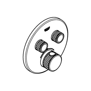 GROHE Thermostat Grohtherm SmartControl 29119 FMS rund 2 ASV warm sunset geb. – Bild 4