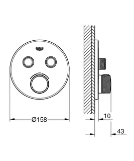 GROHE Thermostat Grohtherm SmartControl 29119 FMS rund 2 ASV warm sunset geb. – Bild 5