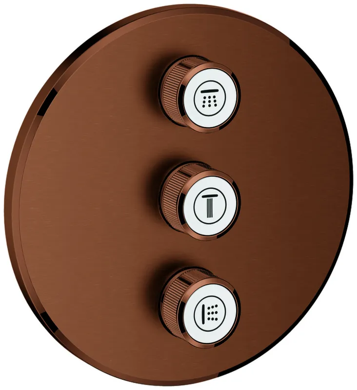 GROHE 3-fach UP-Ventil Grohtherm Smart Control 29122 FMS rund warm sunset geb.