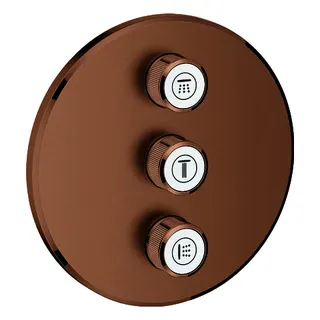 GROHE 3-fach UP-Ventil Grohtherm Smart Control 29122 FMS rund warm sunset geb. – Bild 2