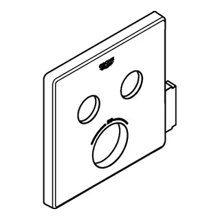 GROHE Rosette 49041 eckig für SmartControl chrom – Bild 3