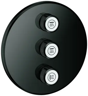 GROHE 3-fach UP-Ventil Grohtherm Smart Control 29122 FMS rund hard graphite