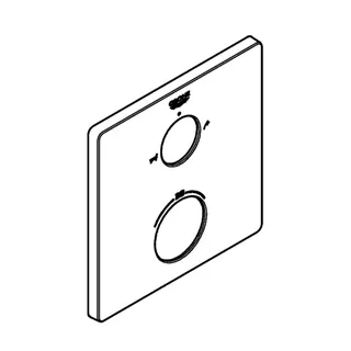 GROHE Rosette 49079 eckig für THM-Fertigmontagesets chrom – Bild 4