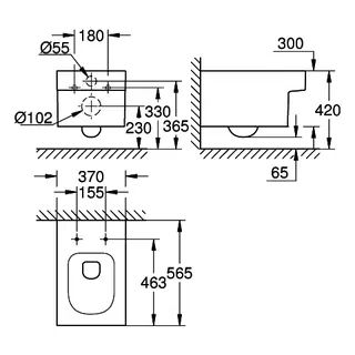 GROHE Wand-Tiefspül-WC Cube Keramik 39245 PureGuard alpinweiß – Bild 5