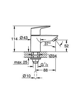 GROHE Standventil BauEdge 20421_1 XS-Size Einlochmontage chrom – Bild 5