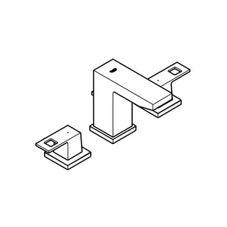 GROHE 3-L-EH-Waschtischbatterie Eurocube 20351 supersteel – Bild 3