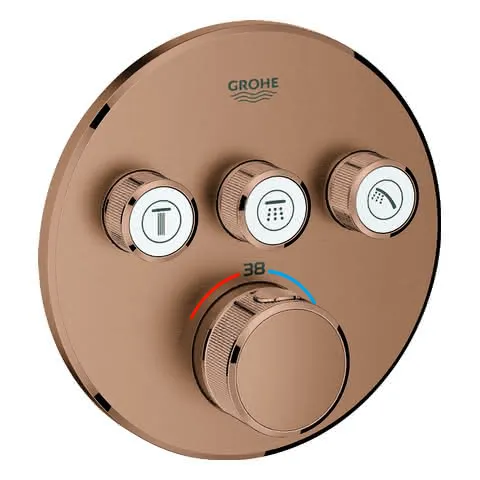 GROHE Thermostat Grohtherm SmartControl 29121 FMS rund 3 ASV warm sunset geb.