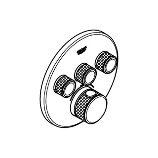 GROHE Thermostat Grohtherm SmartControl 29121 FMS rund 3 ASV warm sunset geb. – Bild 4