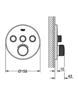 GROHE Thermostat Grohtherm SmartControl 29121 FMS rund 3 ASV warm sunset geb. – Bild 5