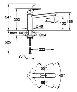 GROHE EH-SPT-Batterie Eurosmart 30463 mittelhoher Auslauf chrom – Bild 5