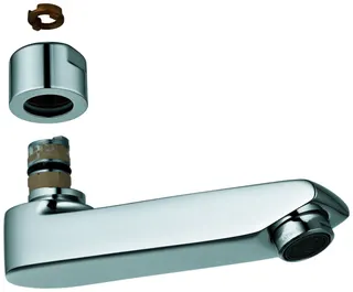 GROHE Gussauslauf 440452 117mm für Eichelberg Waschtisch-Wandarmaturen chrom – Bild 2