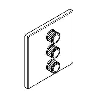 GROHE 3-fach UP-Ventil Grohtherm Smart Control 29127 eckig FMS hard graphite – Bild 3