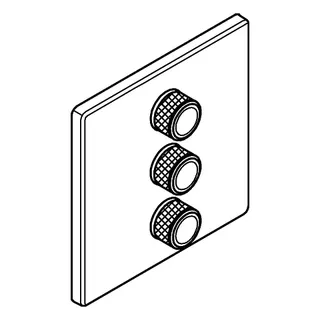 GROHE 3-fach UP-Ventil Grohtherm Smart Control 29127 eckig FMS hard graphite – Bild 4