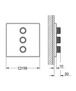 GROHE 3-fach UP-Ventil Grohtherm Smart Control 29127 eckig FMS hard graphite – Bild 5