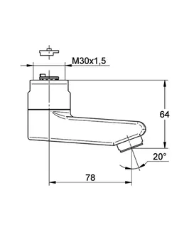GROHE Gussauslauf 440451 77mm für Eichelberg Waschtisch-Wandarmaturen chrom – Bild 5