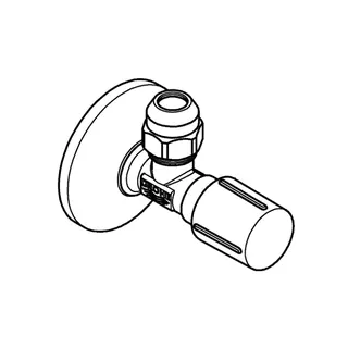 GROHE Eckventil 22037 1/2x3/8'' Rosette Metallgriff cool sunrise – Bild 4