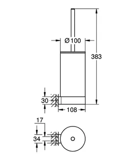 GROHE WC-Bürstengarnitur Selection 41076 Glas/nickel – Bild 5
